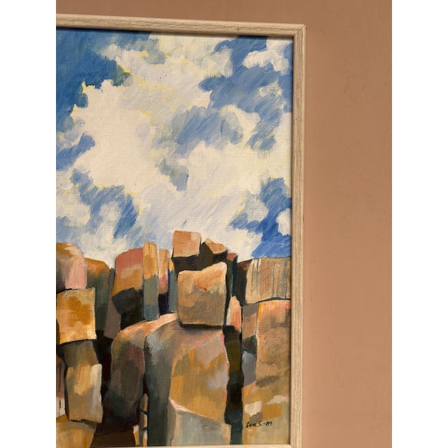 Eva S, Landscape, 1950s, Oil Painting on Canvas, Framed For Sale - Image 12 of 18
