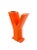 Space Age Orange Y Letter Shaped Ceramic Solifleur Vase, Marcel Radureau France, Circa 1970 For Sale - Image 10 of 13