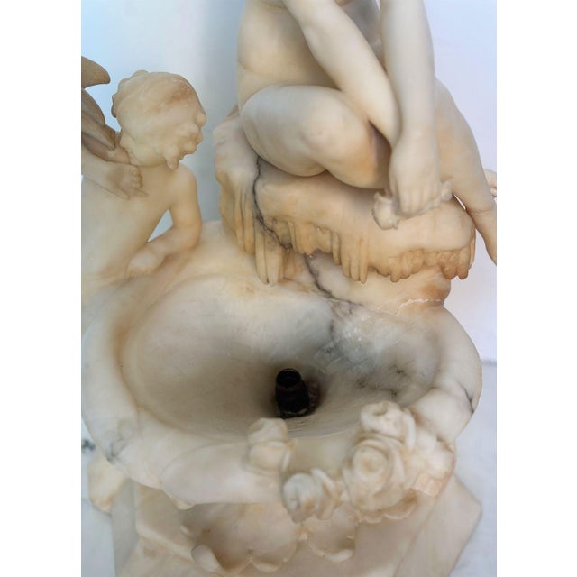 Traditional 19th Century Italian Marble Sculptural Lamp For Sale - Image 3 of 4