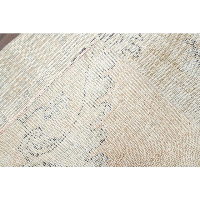 1970s Vintage Turkish Handmade Wool Cotton Runner Rug For Sale - Image 9 of 11