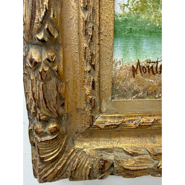 Mid 20th Century Vintage 1960 Impressionist Painting Signed Montrec For Sale - Image 5 of 12