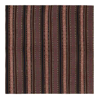 1950s Vintage Persian Jajim Kilim in Red, Blue & Brown Patterns by Rug & Kilim For Sale