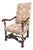 Victorian Walnut Upholstered Open Armchair With Tapestry Upholstery For Sale