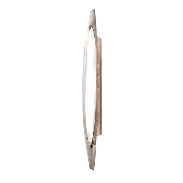 Model 2254 Wall Lamps in Nickel-Plated Brass and Satin Glass by Max Ingrand for Fontana Arte, 1950s-1960s, Set of 2, in...