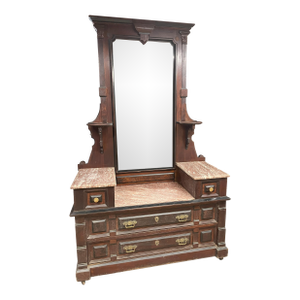 Large Victorian/ Dresser With Marble Top