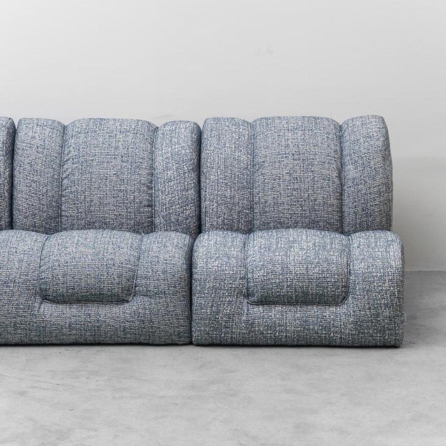 1970s Vintage Three-Seater Modular Sofa, 1970s, Set of 3 For Sale - Image 5 of 10