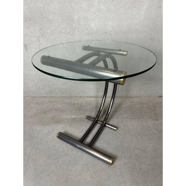 Vintage Chrome Side Table For Sale - Image 4 of 9