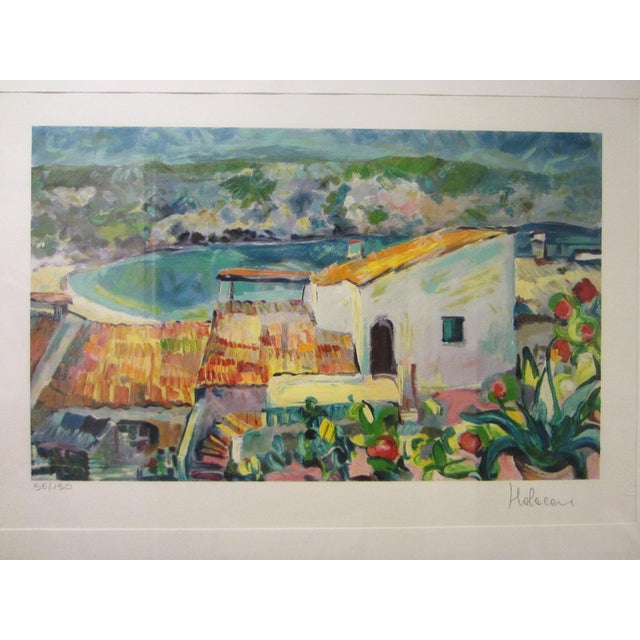 Artist proofed Impressive Italian coastal limited edition, signed in pencil Serigraph, by Claudio Malacarne. Italy Studio...