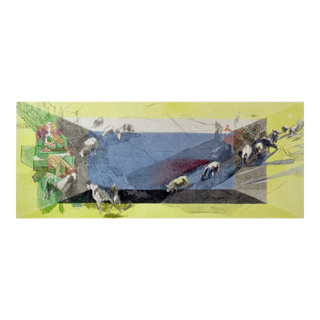 Jacques Villon "Pastoral" 1956 Reproduction Print For Sale