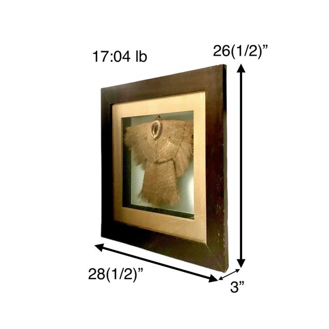 Early 20th Century Early 20th Century Antique Chinese Youth Raincoat Cape Framed For Sale - Image 5 of 6