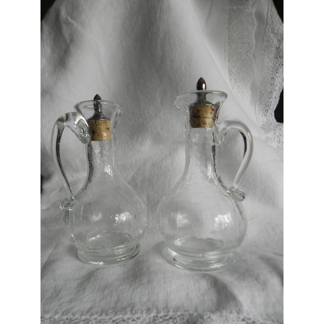 Vintage Clear Glass Cruets A Pair Chairish