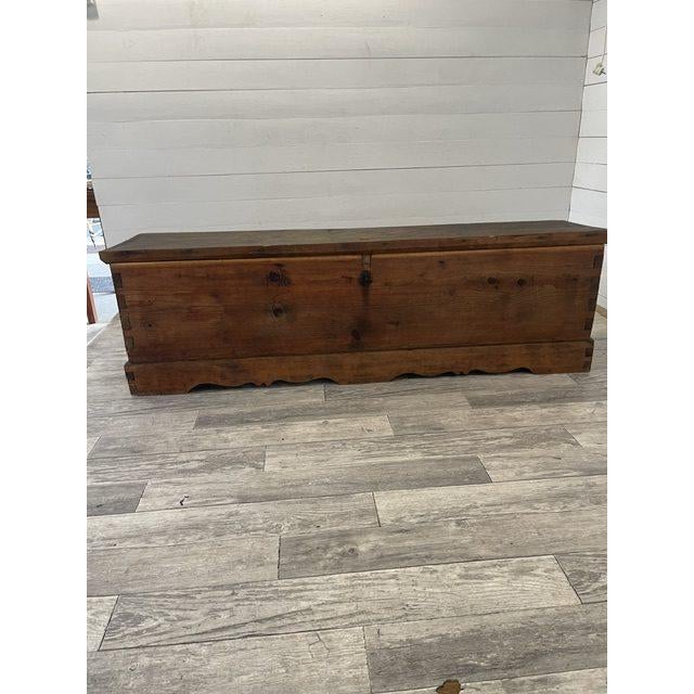 Antique Chest in Thick Pine Wood, 1870 For Sale - Image 13 of 13
