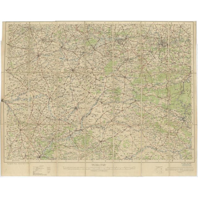 WWI British War Office Map of Arras, Amiens and Reims from Edward Stanford, 1914 For Sale - Image 10 of 10
