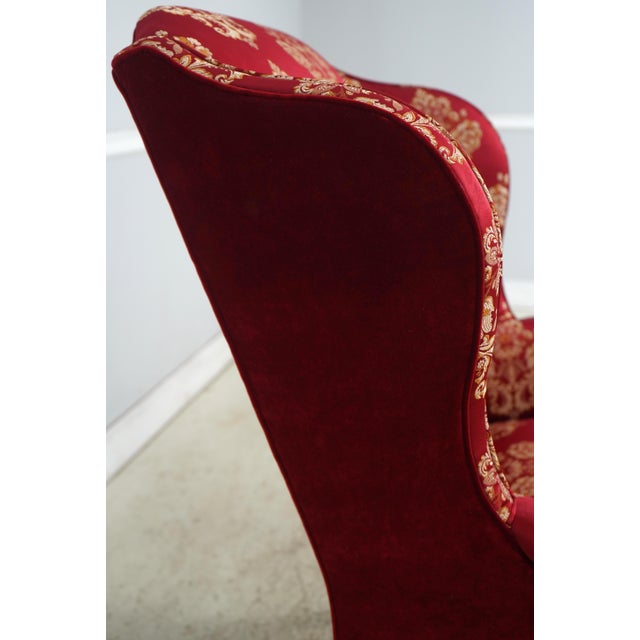 Pair Kindel Winterthur Mahogany Wing Chairs For Sale - Image 11 of 18