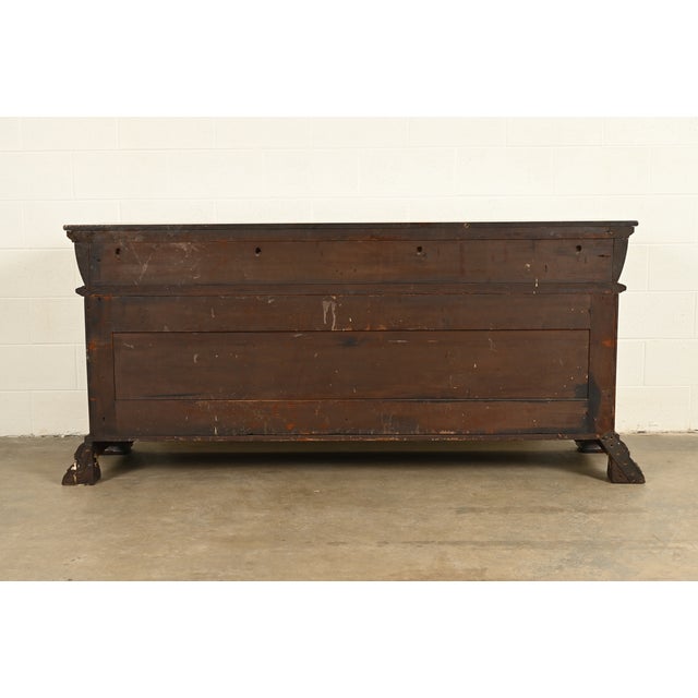 R. J. Horner Style Antique Victorian Renaissance Revival Carved Oak Sideboard Credenza or Bar Cabinet, Circa 1890s For Sale - Image 11 of 12