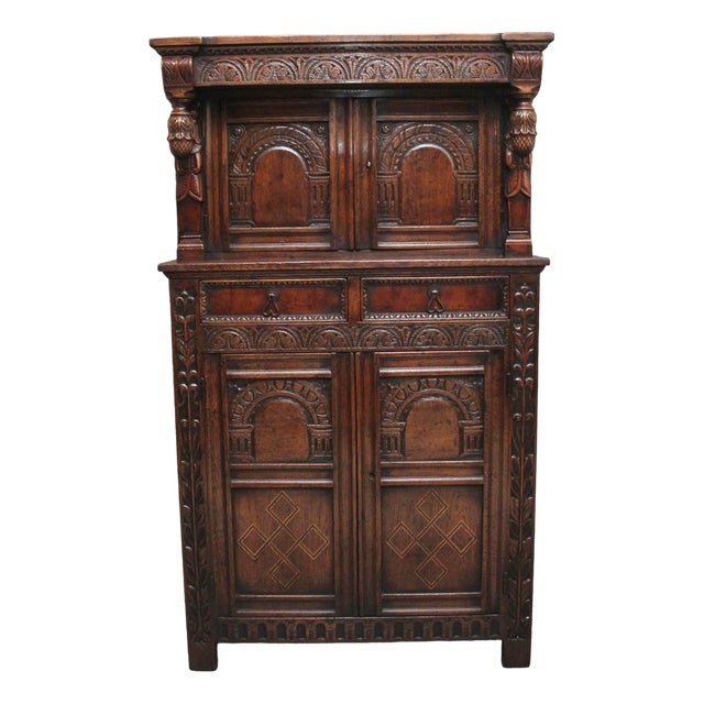 Early 20th Century Oak Court Cupboard, 1920s For Sale
