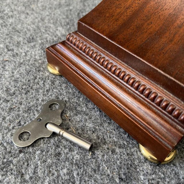 Vintage Sligh Solid Mahogany Mantel Clock For Sale - Image 13 of 13