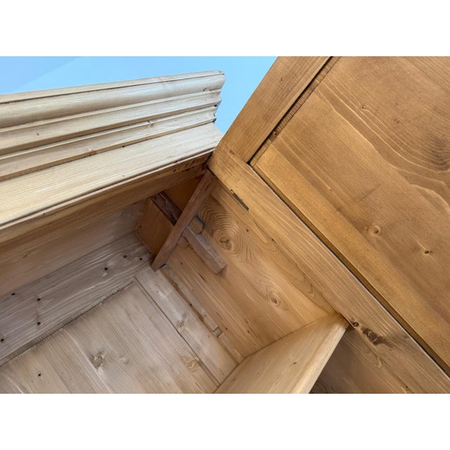 Antique Farmhouse Wardrobe in Softwood For Sale - Image 10 of 16