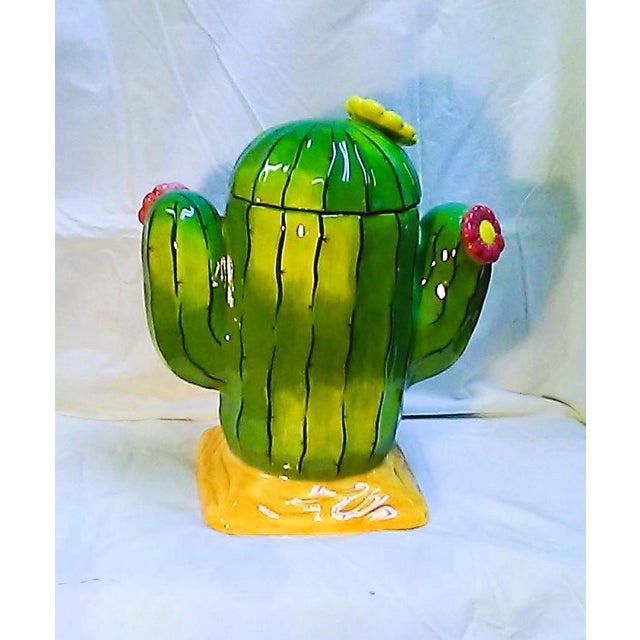 Art Deco Large Suquaro Cactus Cookie Jar For Sale - Image 3 of 8