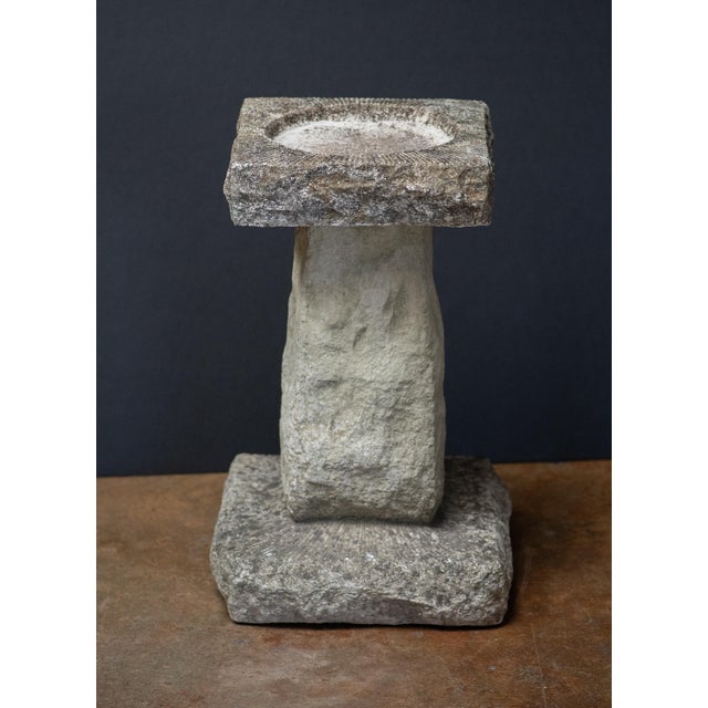 English Garden Stone Square Bird Bath For Sale - Image 9 of 11