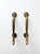 Metal Vintage Brass Door Handles Pair For Sale - Image 7 of 11