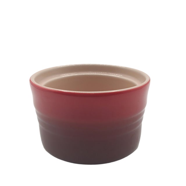 Le Creuset Stoneware Cerise Ramekins Set of 2 For Sale - Image 4 of 8