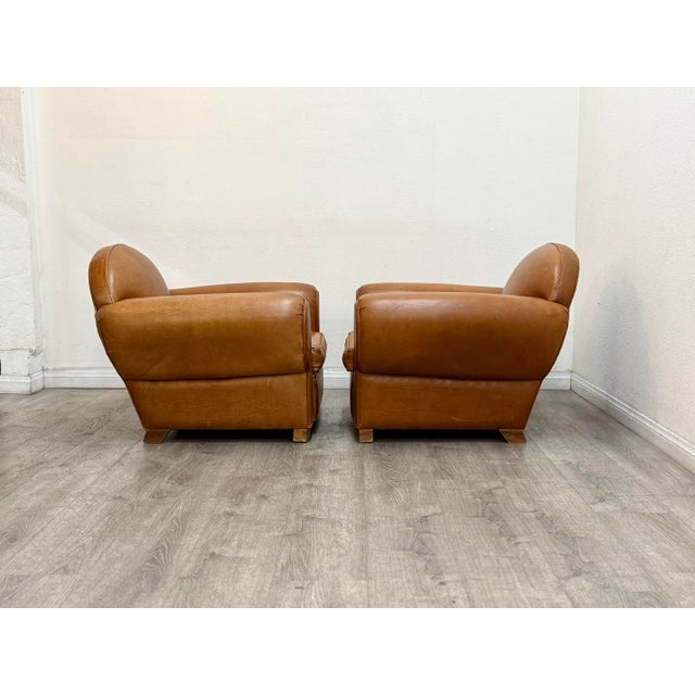 Pair of Vintage Leather Chairs For Sale In Los Angeles - Image 6 of 10