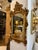Wood Vintage Gold Leaf Carved Wood Wall Mirror With Ornate Crown For Sale - Image 7 of 15