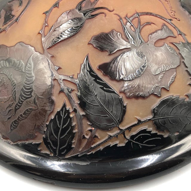 Art Nouveau Cameo Glass Ceiling Pendant by Paul Nicolas for D'Argental / Saint-Louis, Nancy, 1920s For Sale - Image 17 of 18
