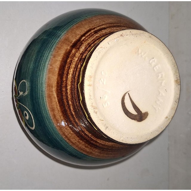 Vintage Ceramic Vase with Floral Motif, 1980s For Sale - Image 4 of 5