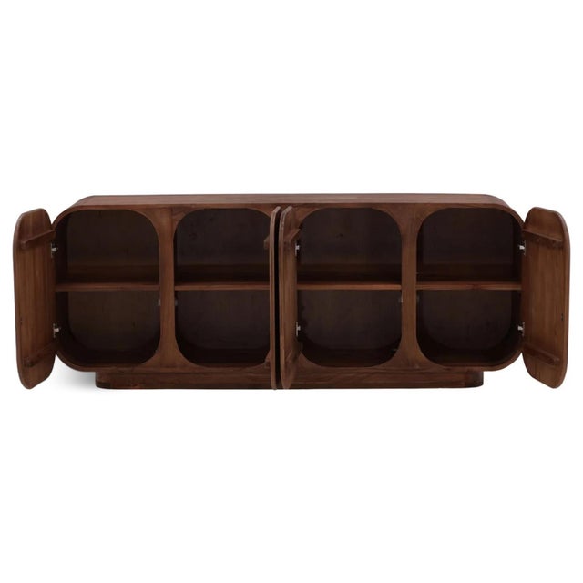 Mid-Century Modern Modern Rounded Deco Sideboard Credenza For Sale - Image 3 of 6