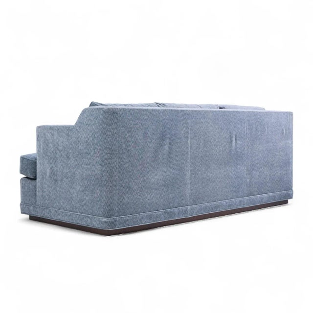 Late 20th Century Bill Sofield for Baker Carlyle Blue Sofa For Sale - Image 5 of 10