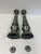 Pair of Vintage Metal Candlesticks For Sale - Image 9 of 11