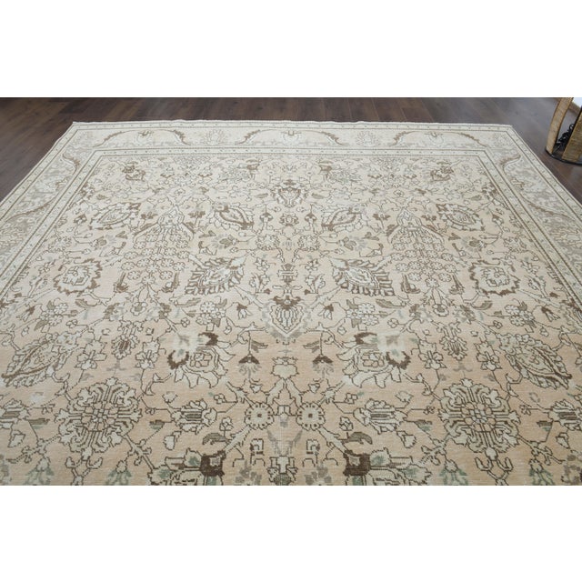 1970s Vintage Persian Handknotted Wool Orange Oversize Area Rug For Sale In San Francisco - Image 6 of 11