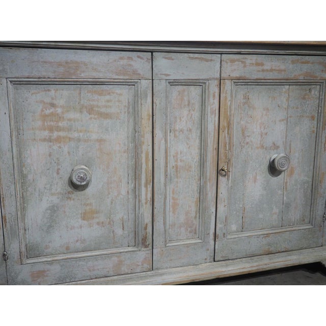 Wood Antique Italian Painted 2-Door Credenza From Tuscany, 19th Century For Sale - Image 7 of 16