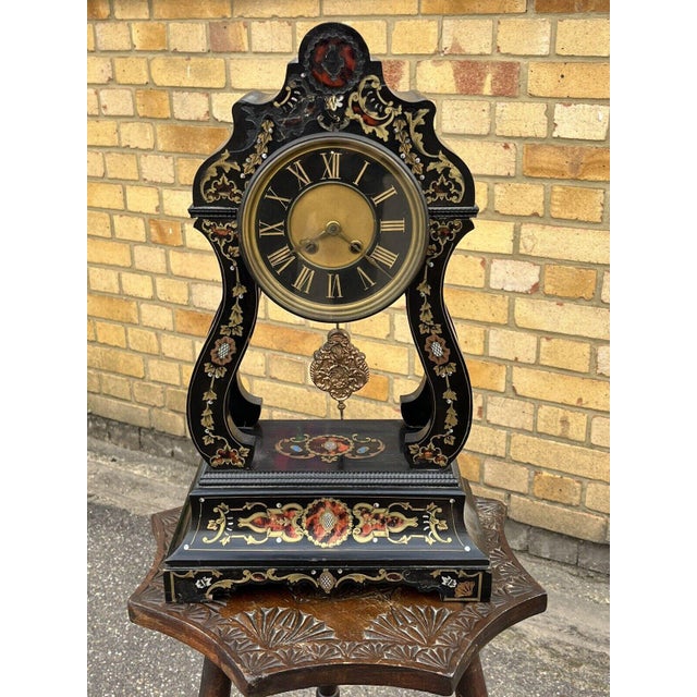 Antique French Boulle Clock For Sale - Image 4 of 18