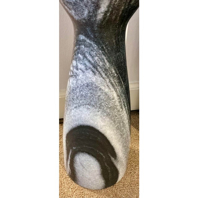 Original retail $1467, stylish Global Views Modern Black Marble Drinks Table, solid marble, showroom floor sample