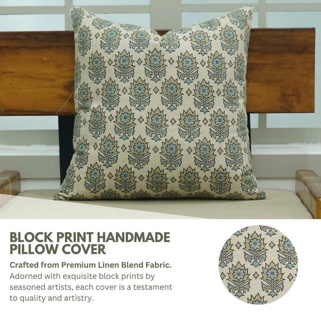 Bring natural elegance and artisanal charm into your home with the Fabdivine "Kusum-Gry" Throw Pillow Cover. Crafted from...