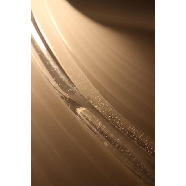 Large White Hanging Lamp in Glass Look from Christallux, Germany 1980s For Sale - Image 9 of 18