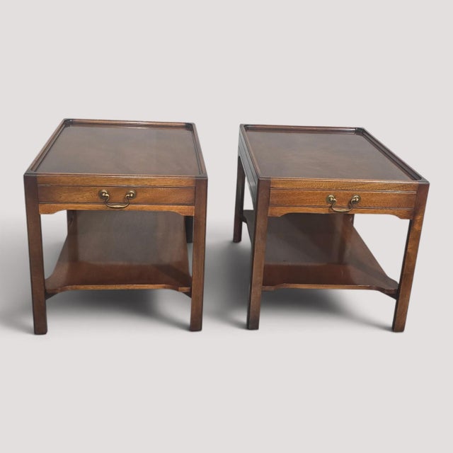 Vintage Mahogany Side Tables, 1920, Set of 2 For Sale - Image 15 of 15