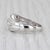 Modern 0.30ctw Diamond Bypass Ring 14k White Gold Size 7 For Sale - Image 3 of 8