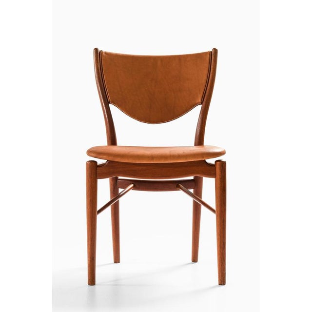 Brown Vintage Dining Chairs in Leather and Teak by Finn Juhl, 1952, Set of 6 For Sale - Image 8 of 11