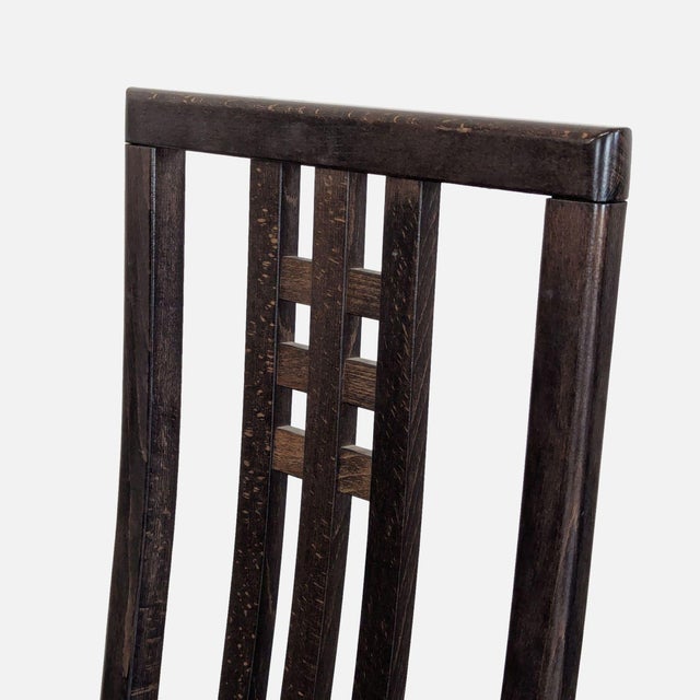 Craftsman Style Dining Chair With Upholstered Seat For Sale In San Francisco - Image 6 of 8