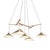 Emily Group of Five Pendant Chandelier in Brass by Daniel Becker for Moss Objects For Sale - Image 11 of 11