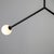 Metal Y Pendant Small, Black, 23in H, 3 Inch Glass Globes, by Research.Lighting, Modern, Minimal Hanging Light For Sale - Image 7 of 11