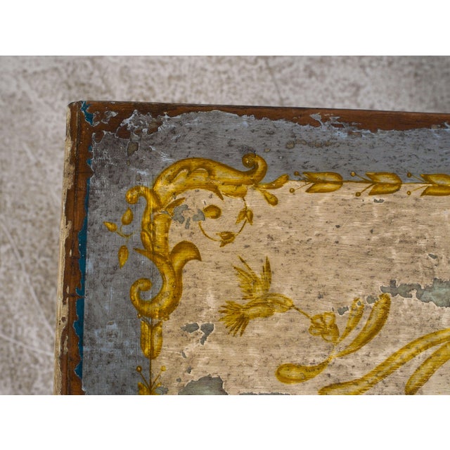 Italian Paint Decorated 1 Drawer Console Table For Sale In Philadelphia - Image 6 of 10