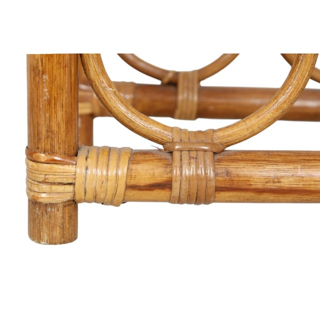 Bentwood Bamboo and Rattan Wine Rack For Sale In Tampa - Image 6 of 6
