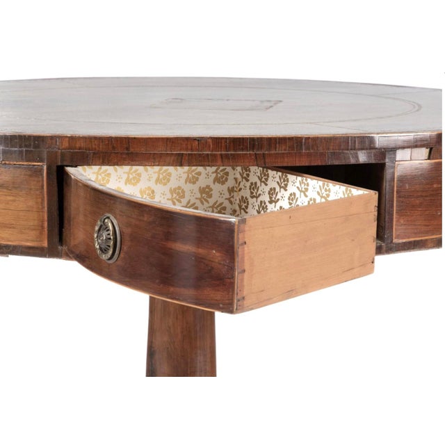Traditional 19th Century English Regency Mahogany Drum Table For Sale - Image 3 of 9