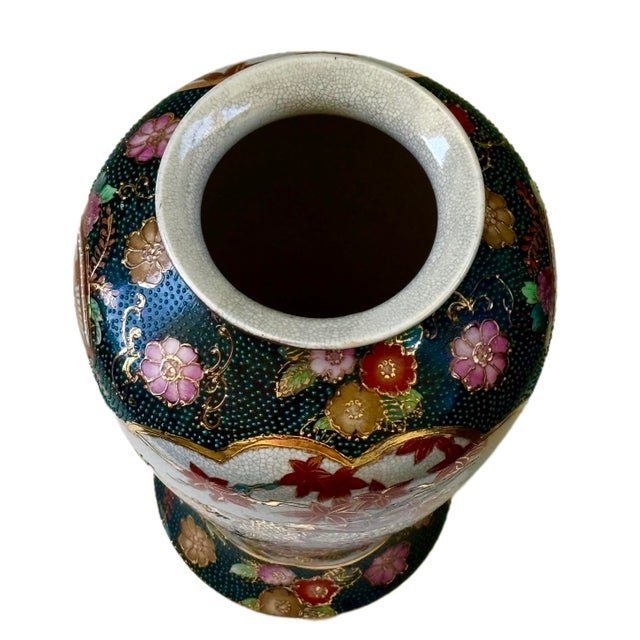 Blue Vintage Chinese Export Bird and Floral Vase For Sale - Image 8 of 8