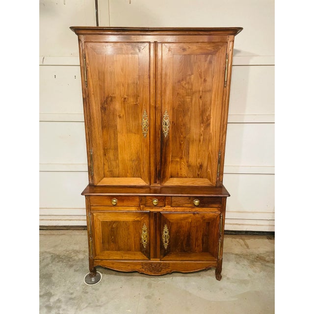 1780's Antique English Walnut Step Back Cupboard Linen Press For Sale - Image 10 of 13